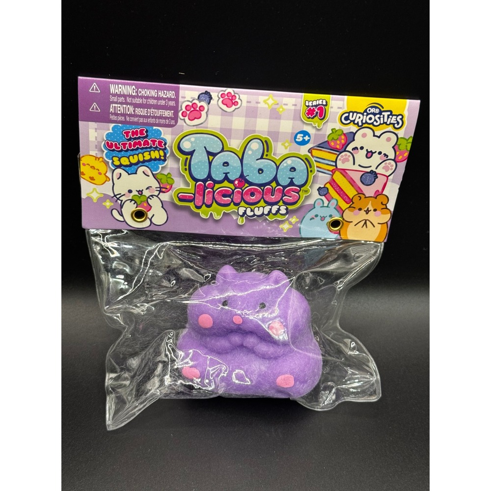 Orb Curiosities Tabalicious Fluffs Series 1 Purple Cat Squishy Toy New Sealed